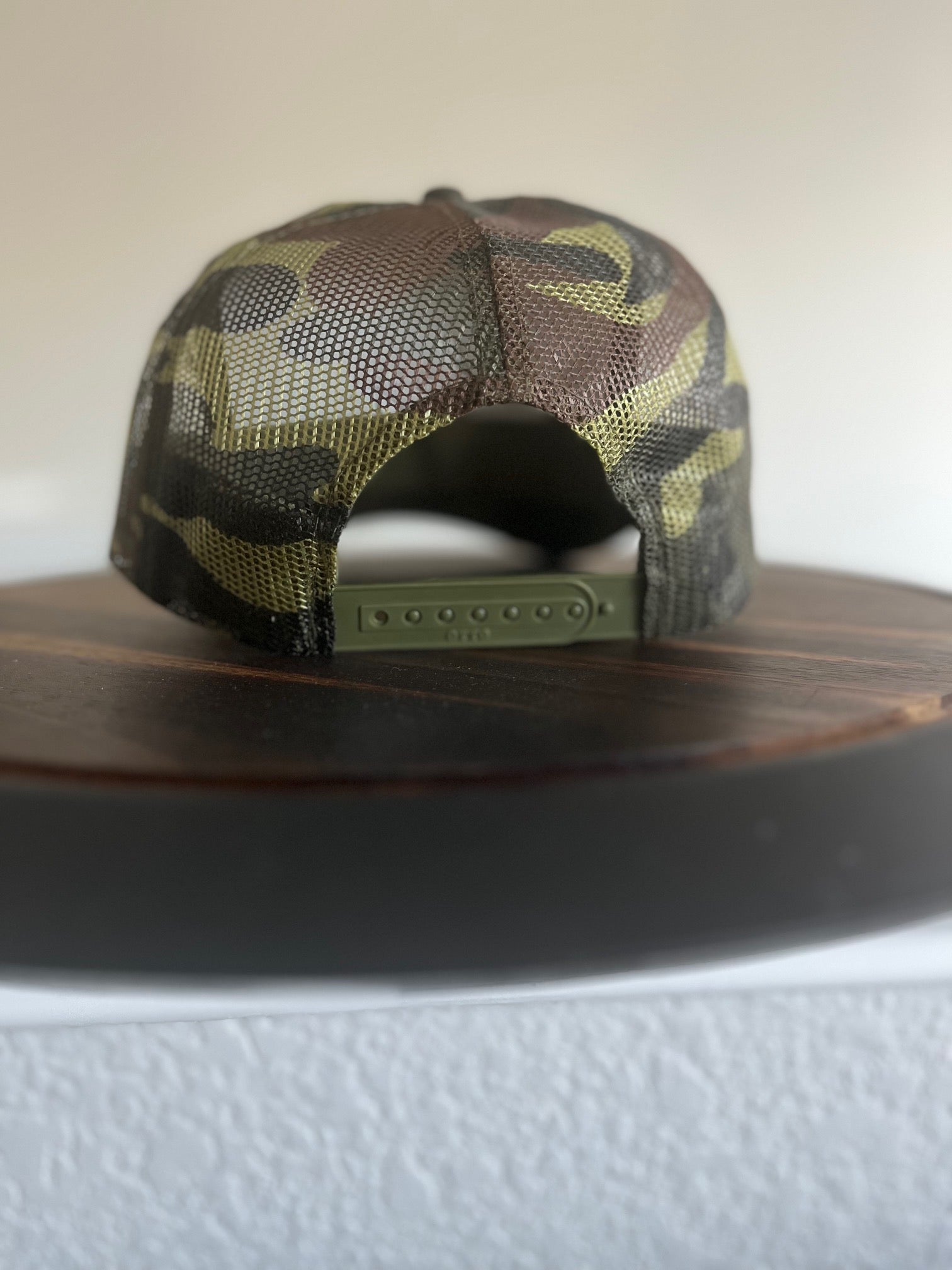 Boy Mom Embroidered Otto foam front trucker hat in camo