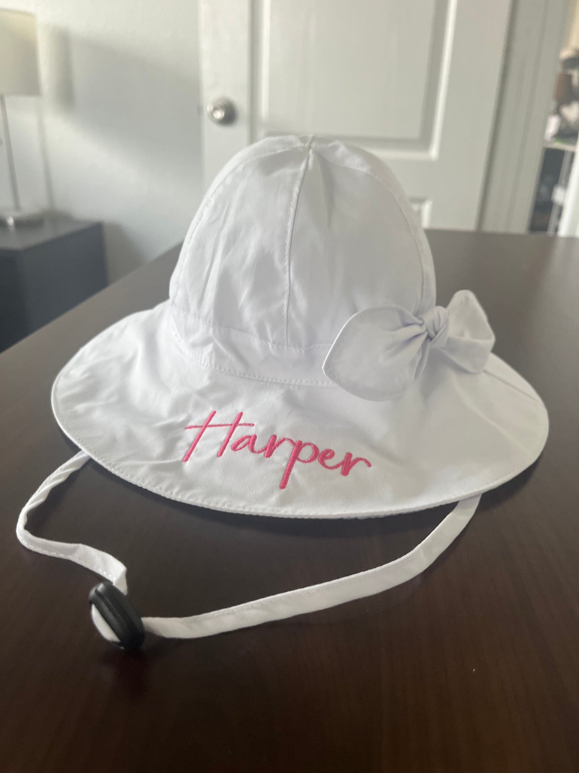 Baby Girl Sun hat with UPF 50+ outdoor adjustable Beach hat with wide brim Bucket hats Personalized embroidery custom