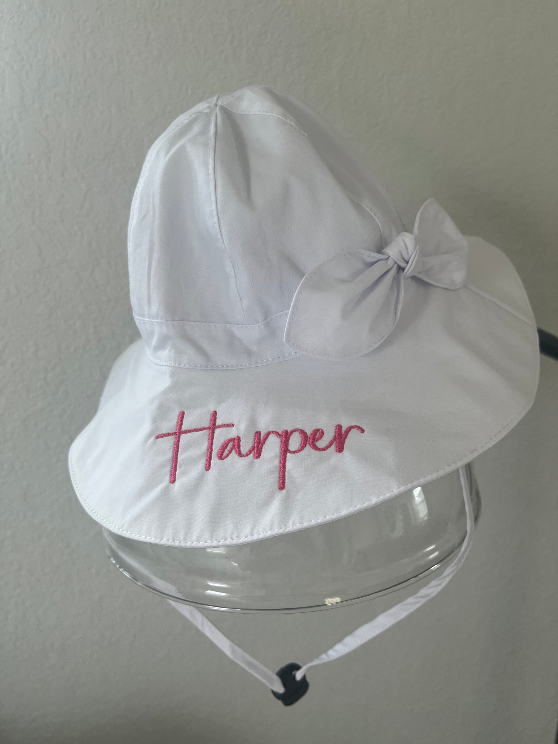 Baby Girl Sun hat with UPF 50+ outdoor adjustable Beach hat with wide brim Bucket hats Personalized embroidery custom