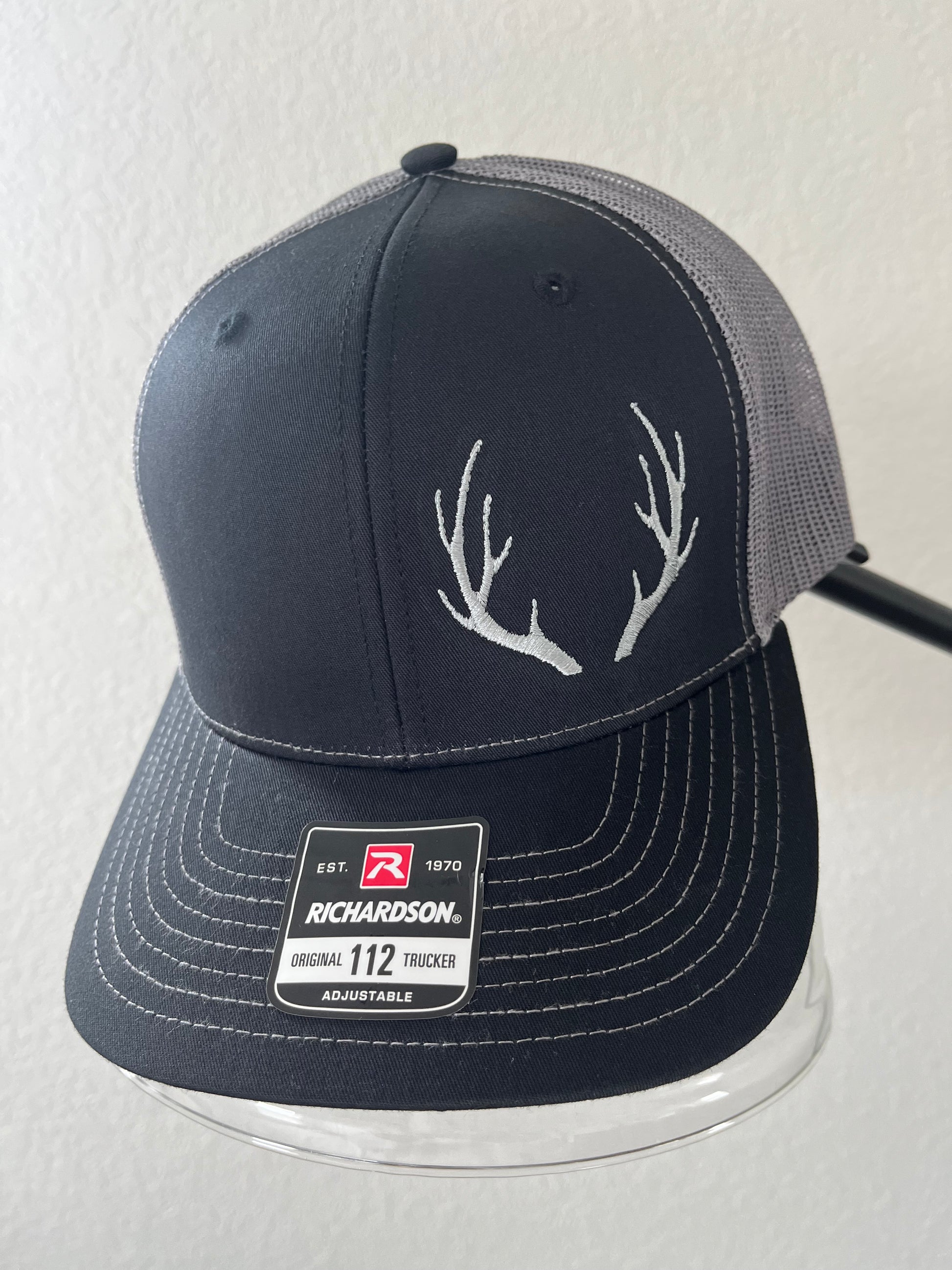 Deer Antler half hat- Richardson 112 Trucker- Perfect gift for Dad or Fathers Day or teen gift!