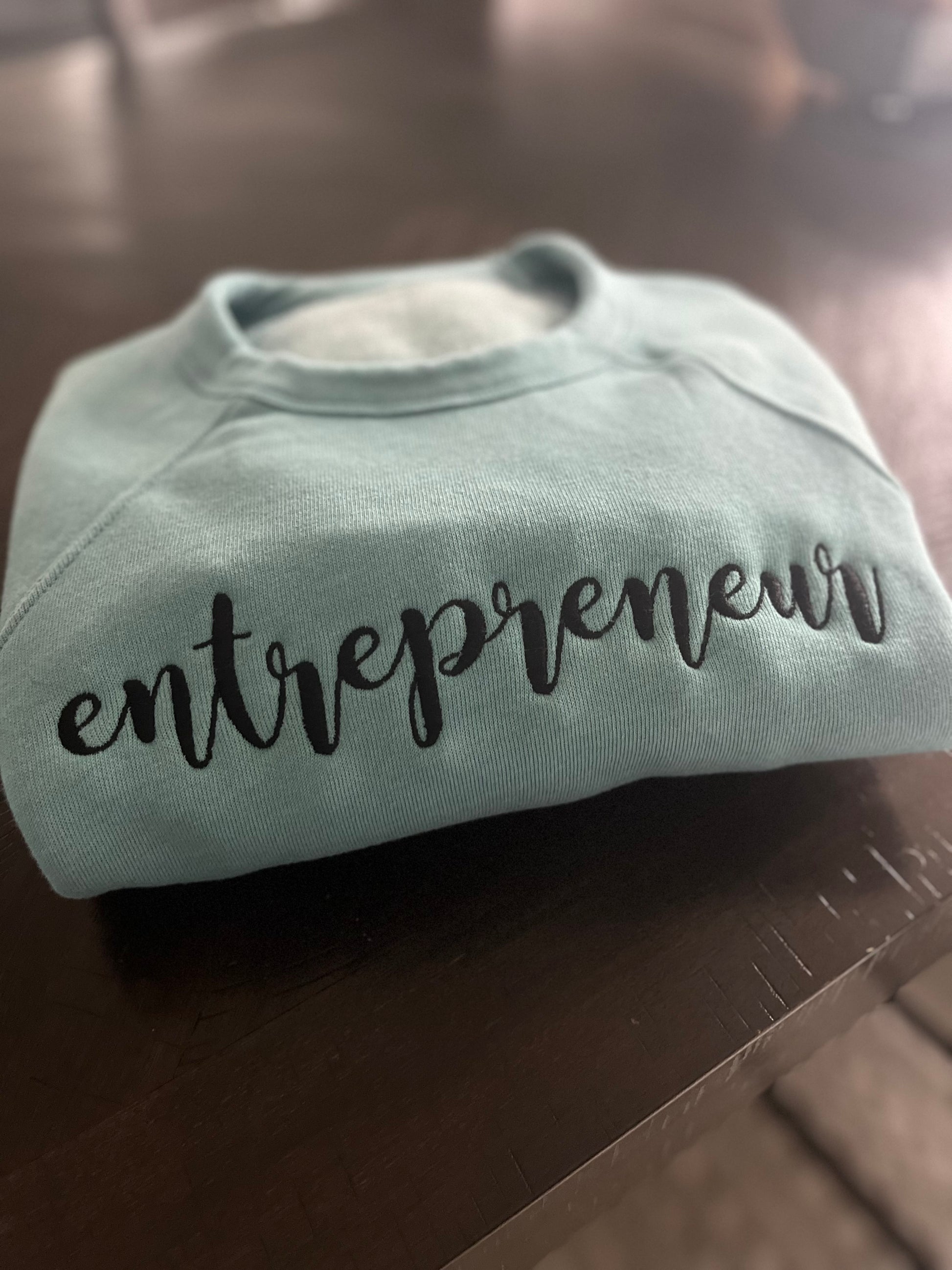 "Entrepreneur" embroidered crewneck sweatshirt   Bella + Canvas crewneck