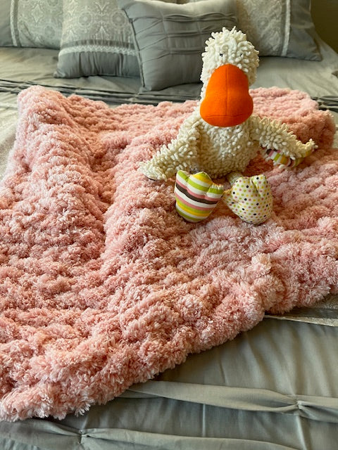 Chenille Handknit Fluffy Baby Blankets