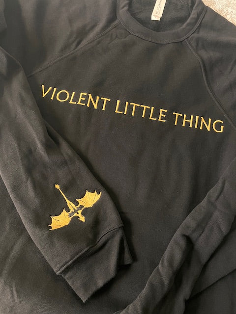 Forth Wing Embroidered Violent Little Things Sweatshirt comfy crewneck