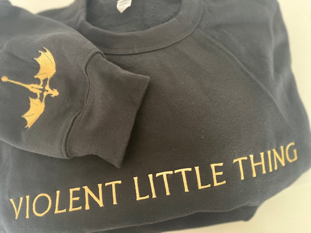 Forth Wing Embroidered Violent Little Things Sweatshirt comfy crewneck