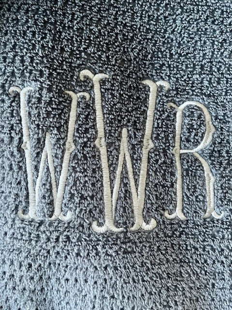 Embroidered Monogrammed towel sets- Perfect for a personalized gift, a wedding gift or any occasion