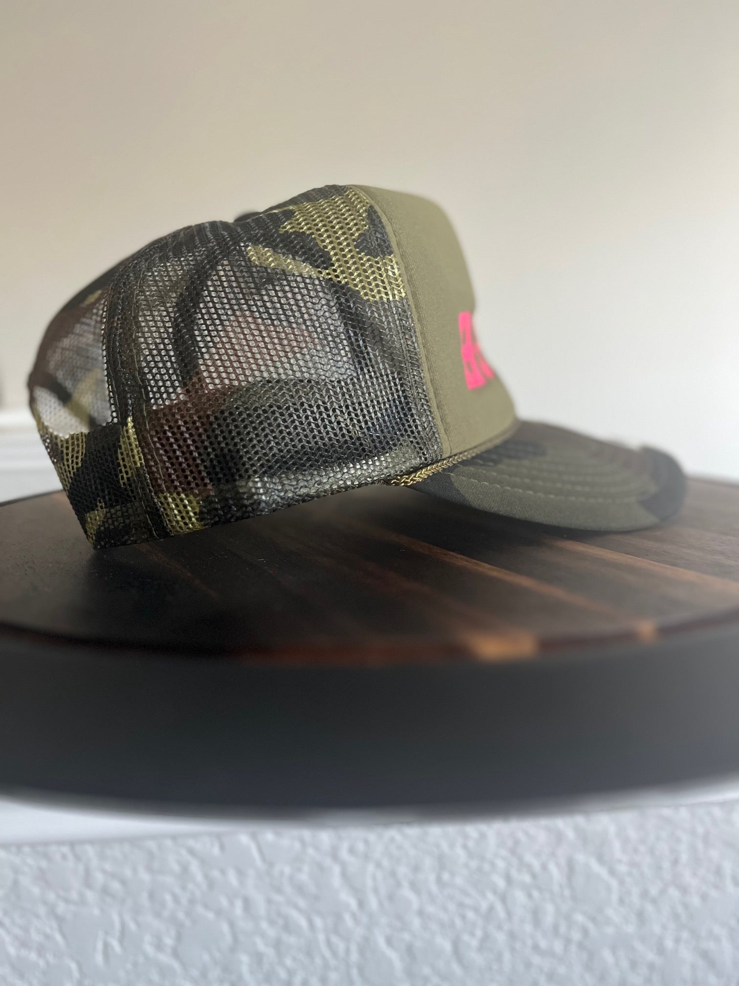 HOWDY Embroidered Otto Foam front Trucker Hat in camo