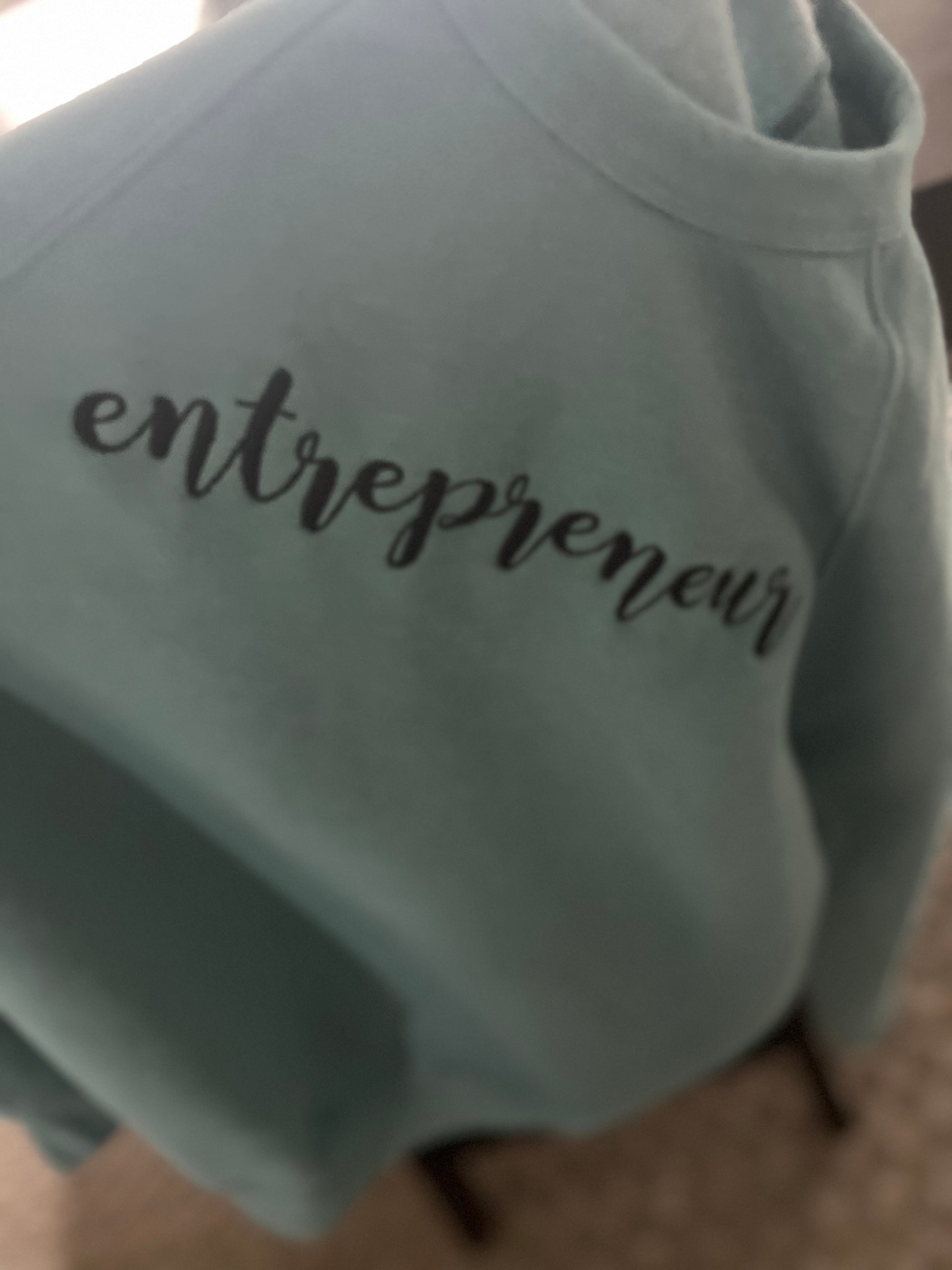 "Entrepreneur" embroidered crewneck sweatshirt   Bella + Canvas crewneck