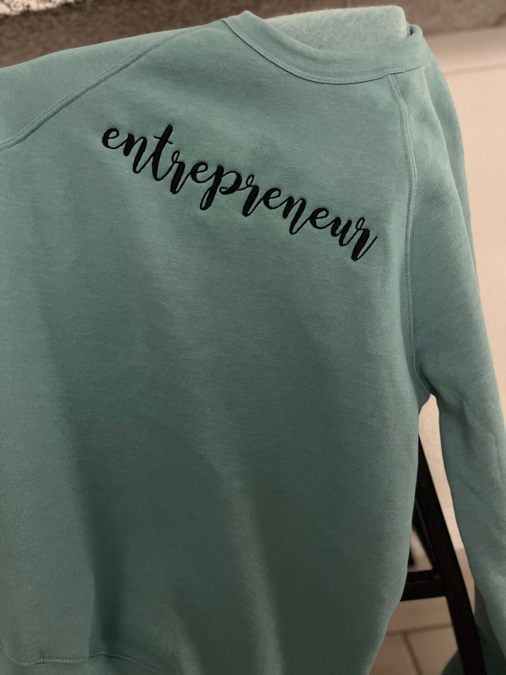 "Entrepreneur" embroidered crewneck sweatshirt   Bella + Canvas crewneck