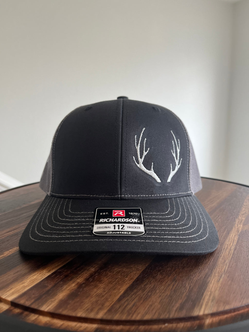 Deer Antler half hat- Richardson 112 Trucker- Perfect gift for Dad or Fathers Day or teen gift!