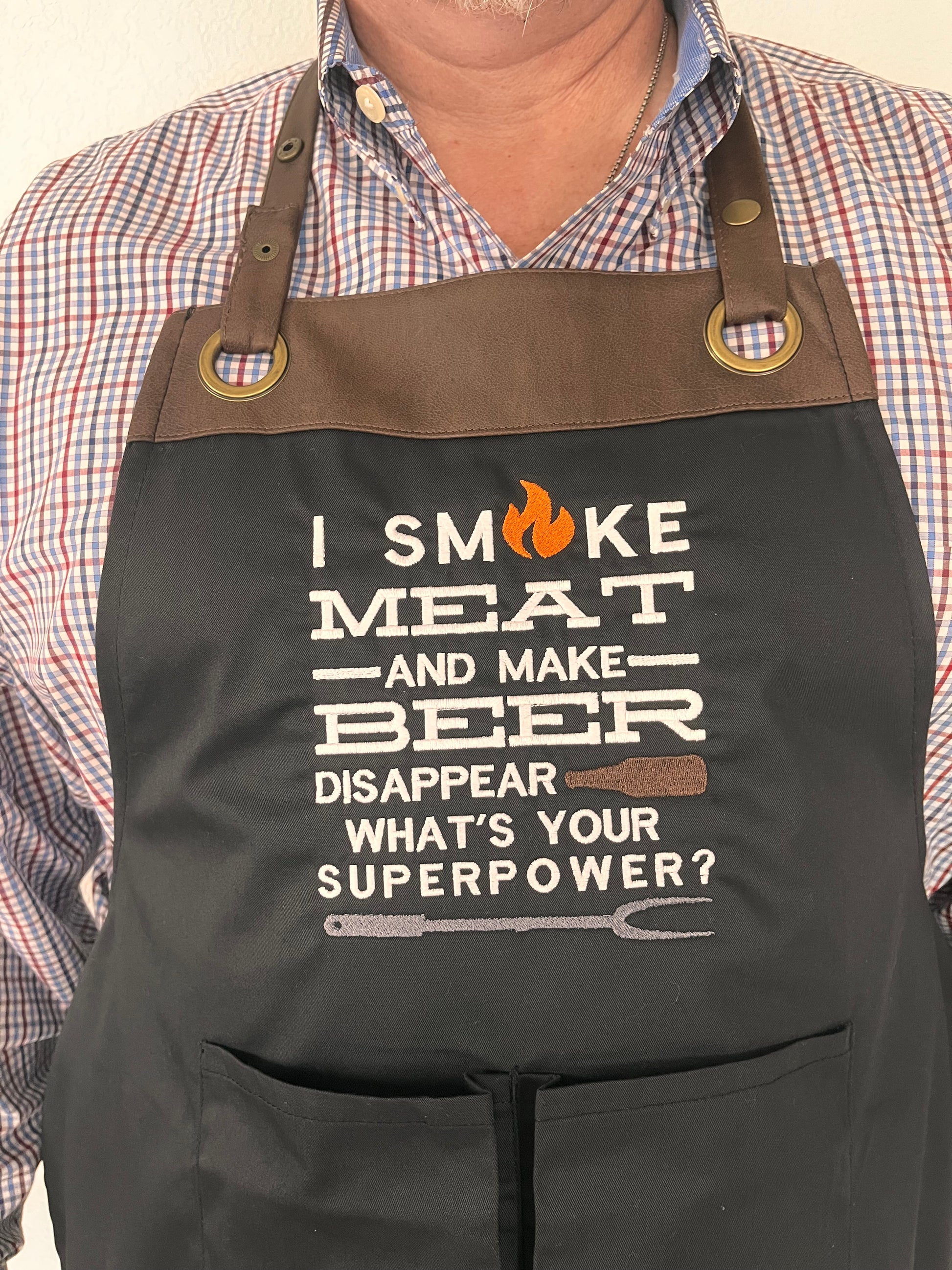 Grilling Apron with pockets  Cooking Apron  Artisan Collection by Reprime with pockets 4 colors to choose from
