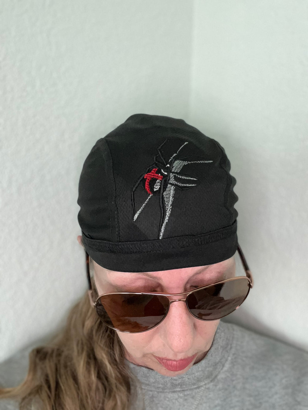 3D Embroidered Spider Motorcycle Head Wrap Bandana for Men Women Do Rags Sweat Wicking Beanie Cooling  Skull Cap  6 colors to choose from
