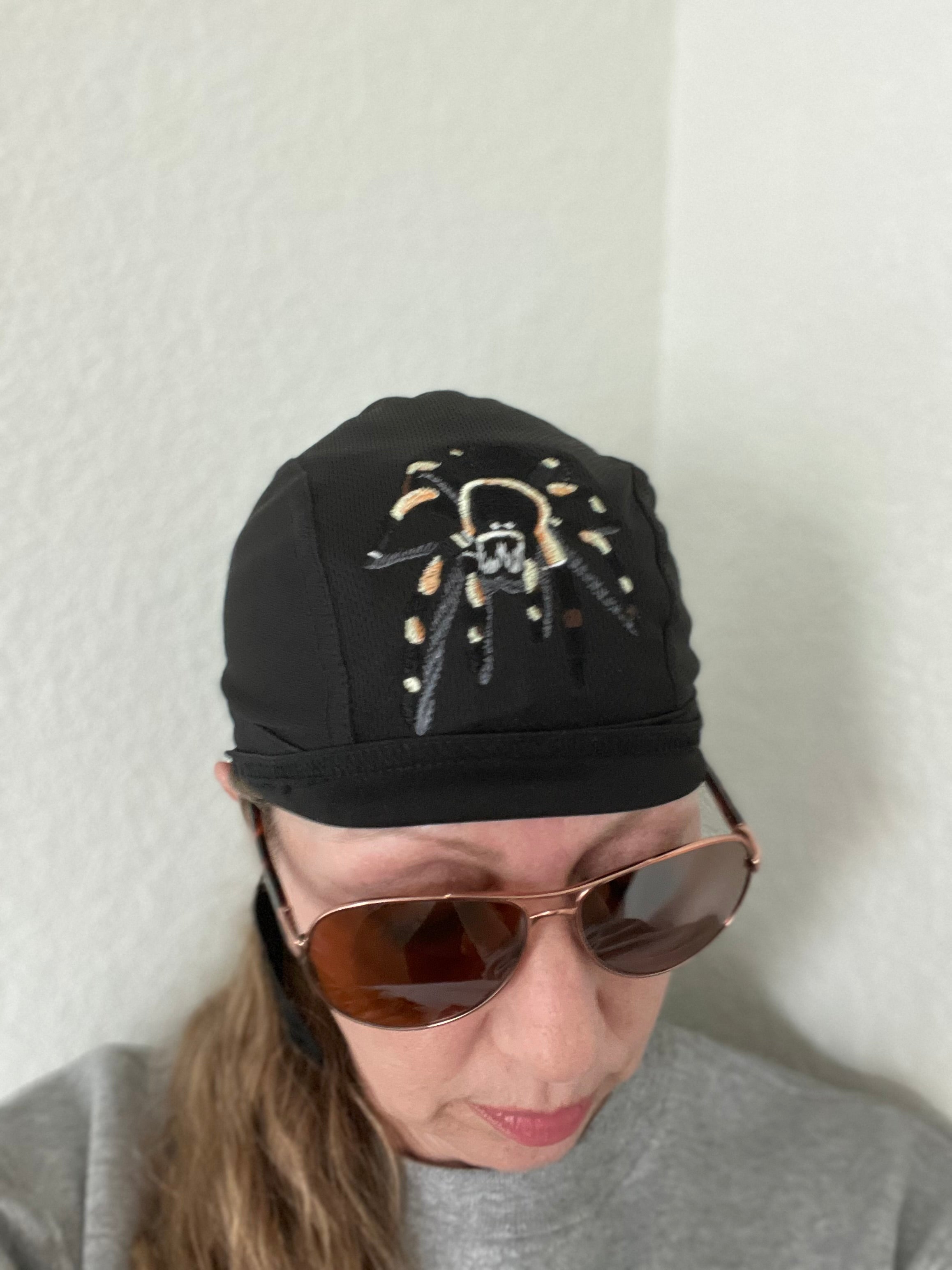 3D Embroidered Spider Motorcycle Head Wrap Bandana for Men Women