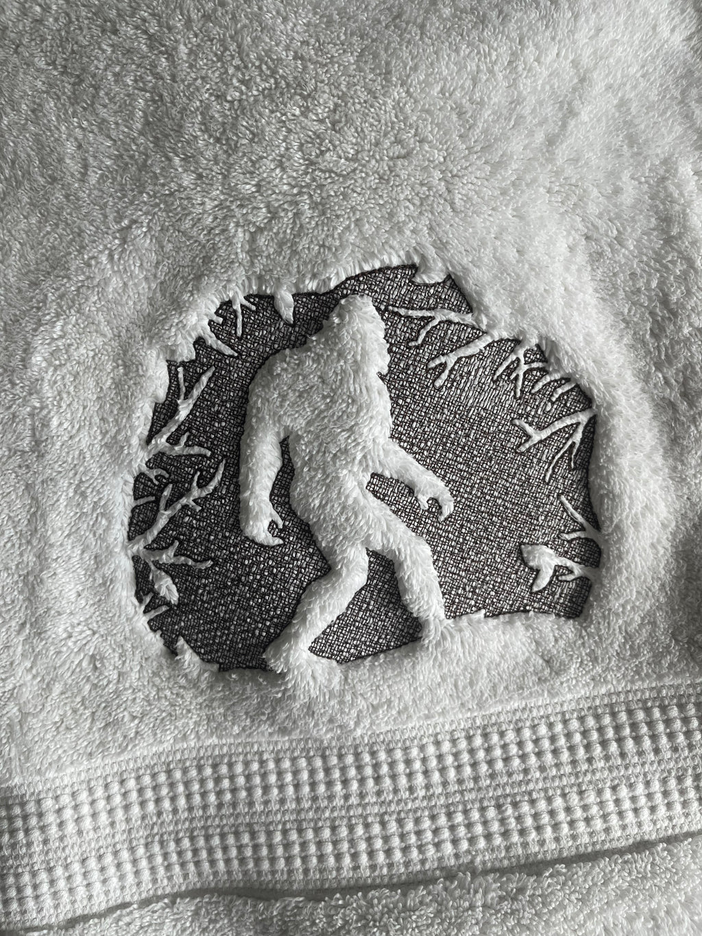 Big Foot/Sasquatch embroidered Bath Towel  Cabin bath towels  Lake home bath towel Utopia brand 100% ring spung cotton 27x54" size