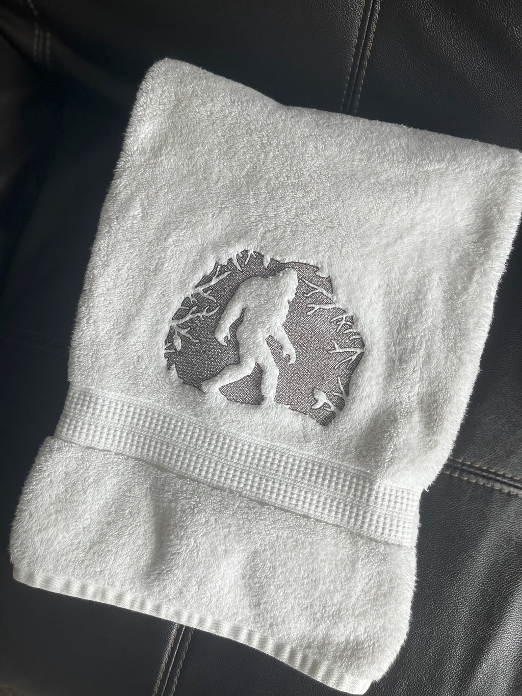 Big Foot/Sasquatch embroidered Bath Towel  Cabin bath towels  Lake home bath towel Utopia brand 100% ring spung cotton 27x54" size