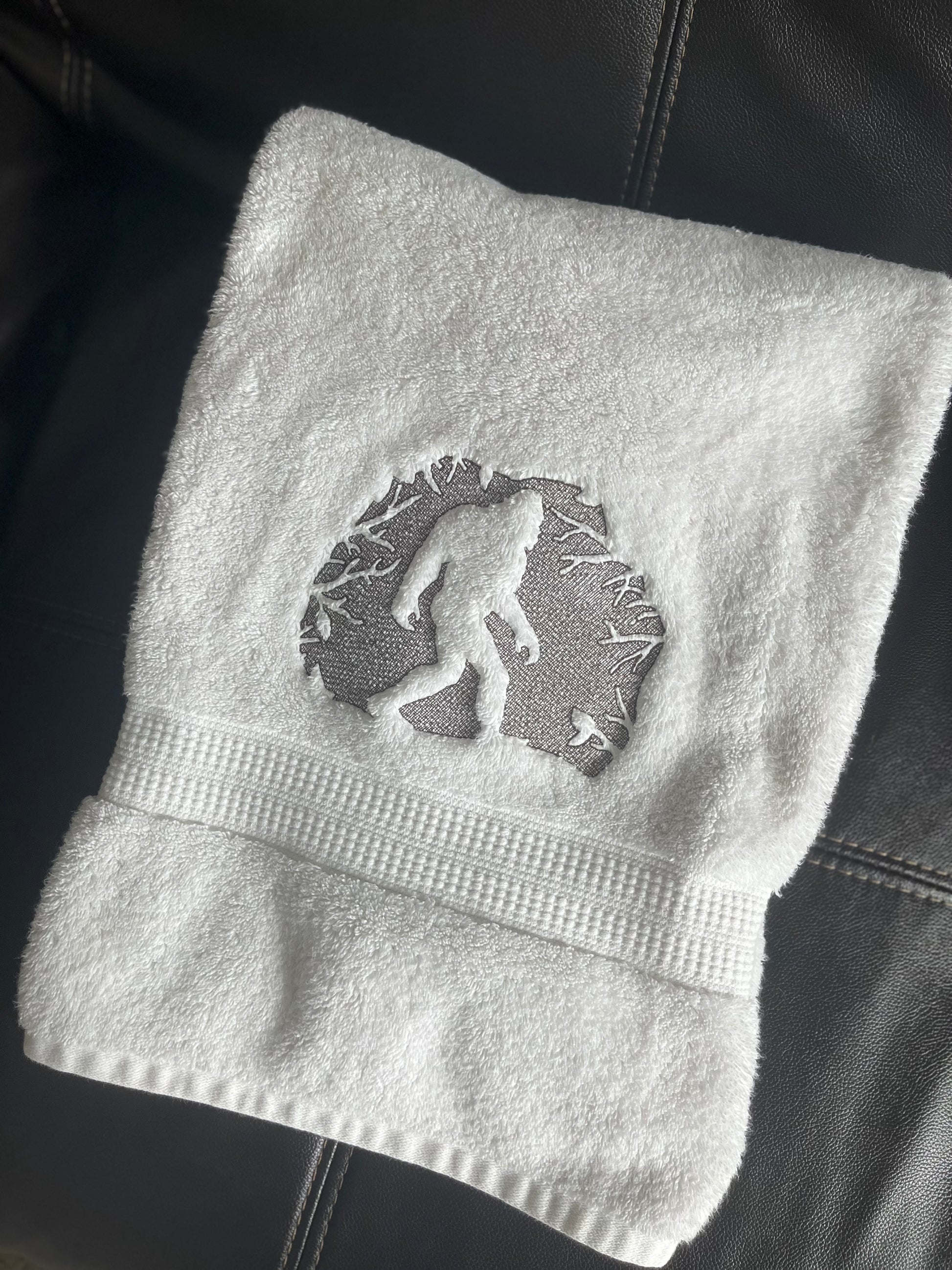 Big Foot/Sasquatch embroidered Bath Towel  Cabin bath towels  Lake home bath towel Utopia brand 100% ring spung cotton 27x54" size
