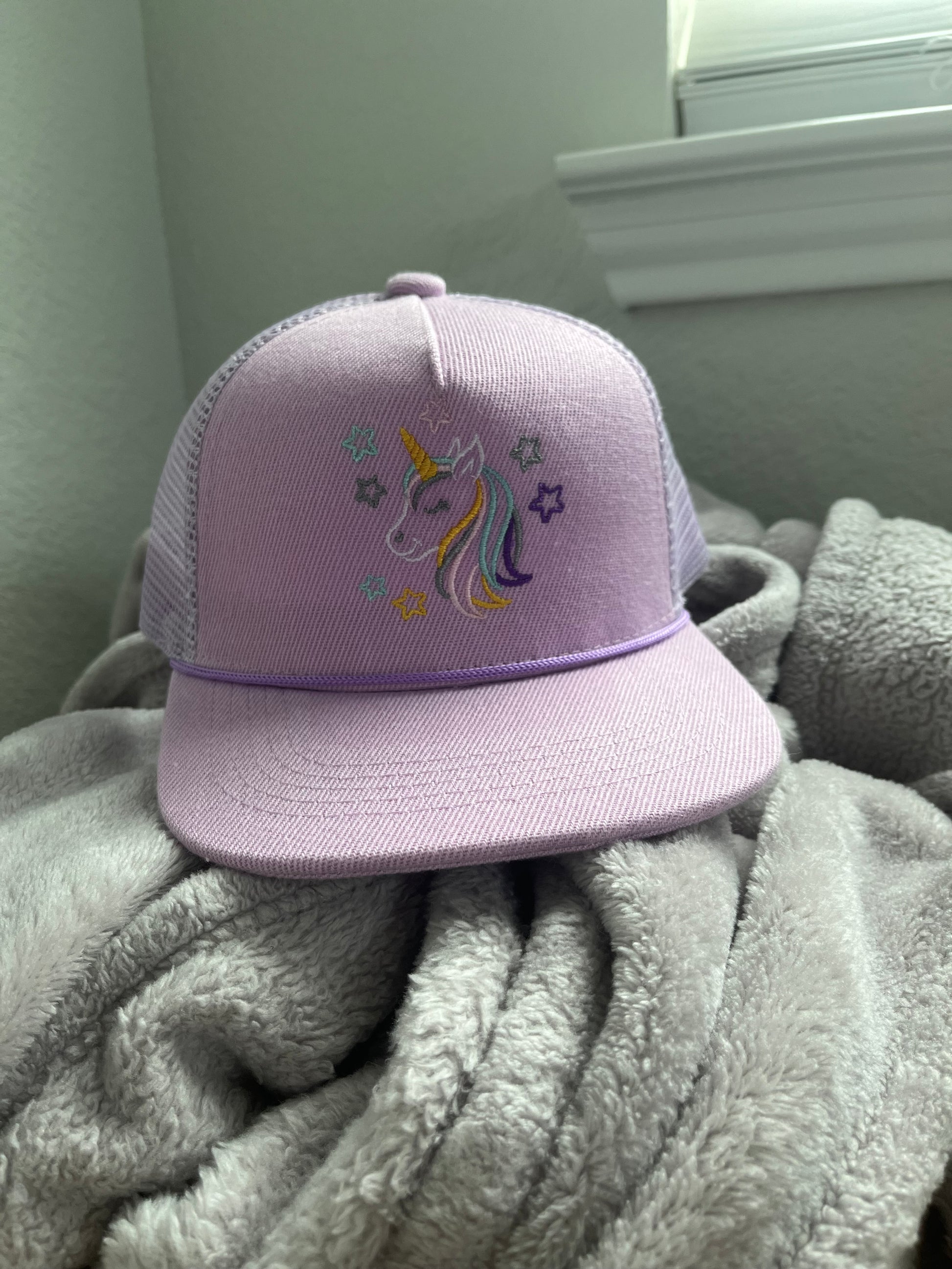 Baby/Toddler Unicorn embroidered Trucker Rope Cap