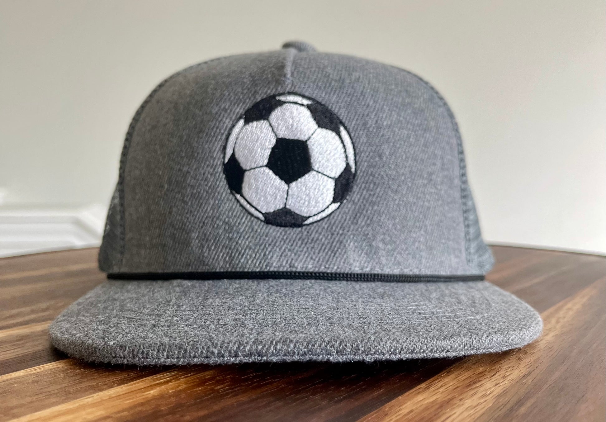 Baby/Toddler embroidered Soccer Rope Trucker hat - Fits ages 0-4