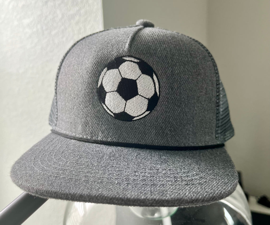 Baby/Toddler embroidered Soccer Rope Trucker hat - Fits ages 0-4