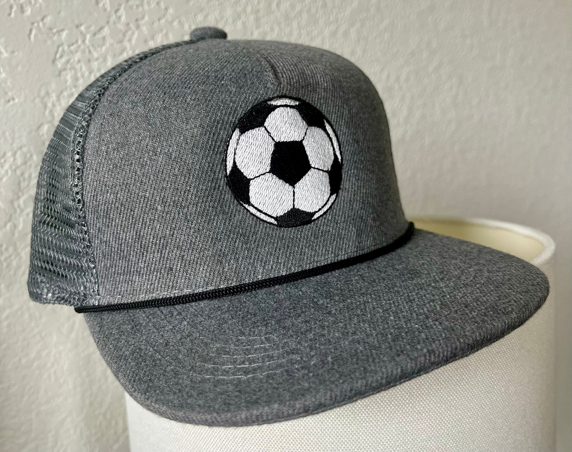 Baby/Toddler embroidered Soccer Rope Trucker hat - Fits ages 0-4