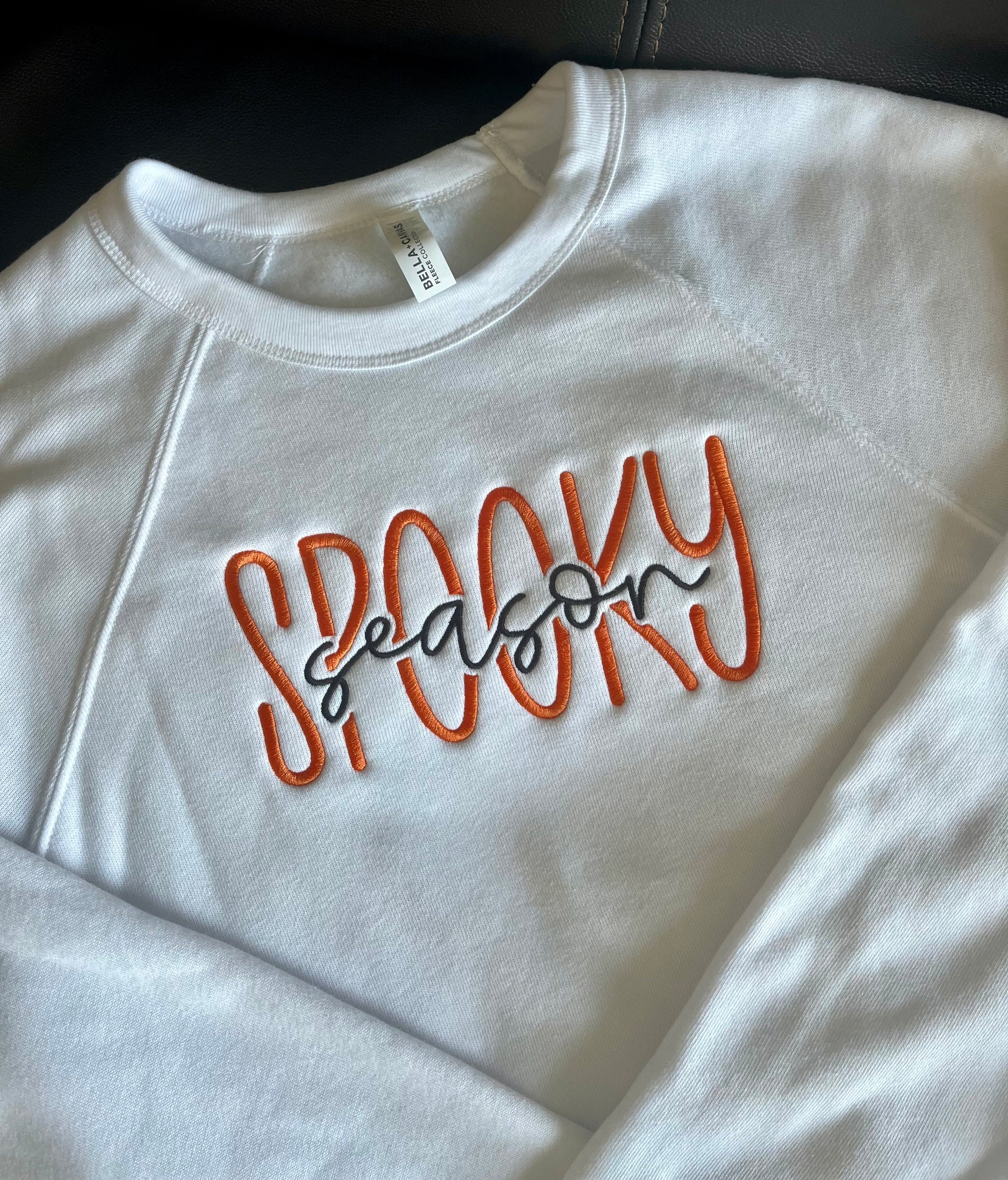 SPOOKY Season Halloween embroidered Bella + Canvas Crewneck sweatshirt