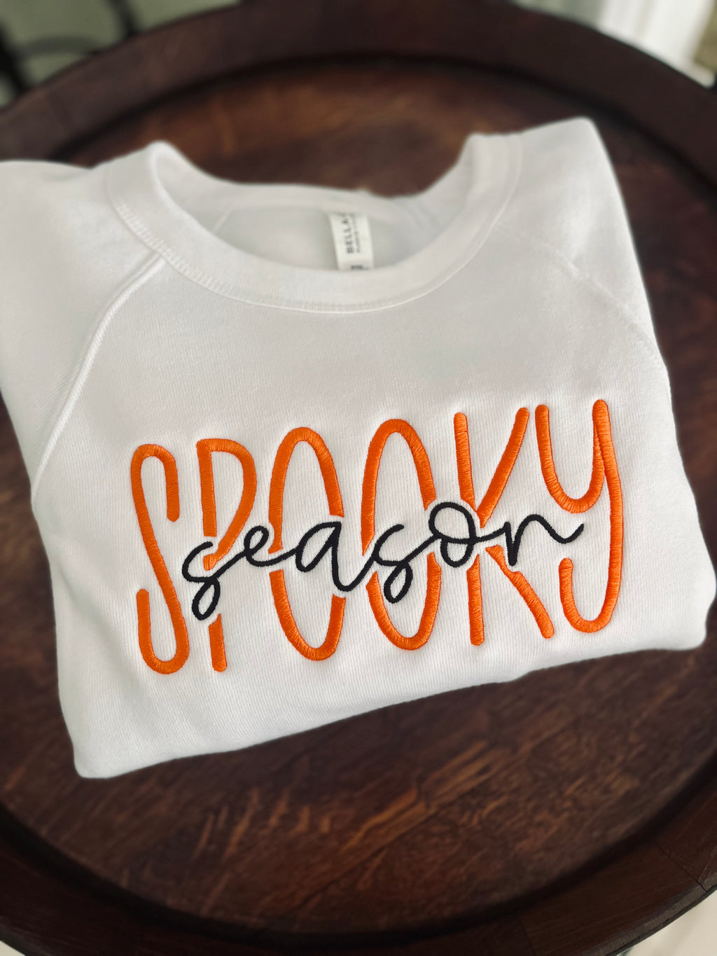 SPOOKY Season Halloween embroidered Bella + Canvas Crewneck sweatshirt