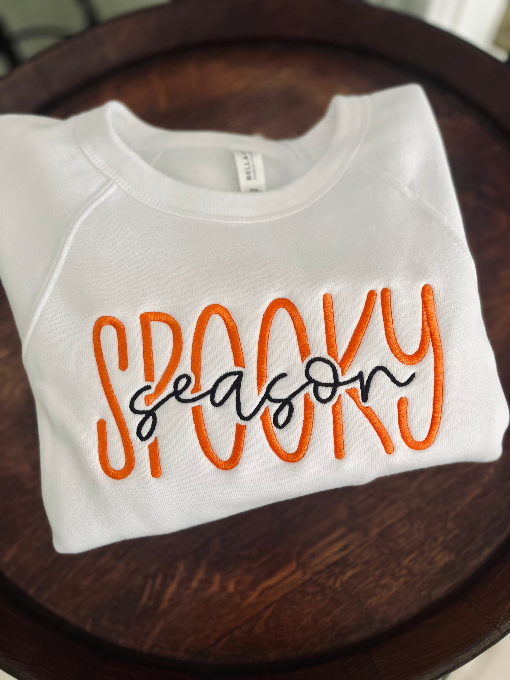 SPOOKY Season Halloween embroidered Bella + Canvas Crewneck sweatshirt
