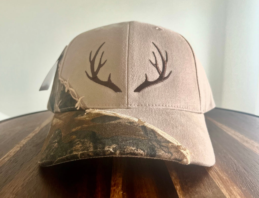 Antler Realtree camo embroidered barbwire hat