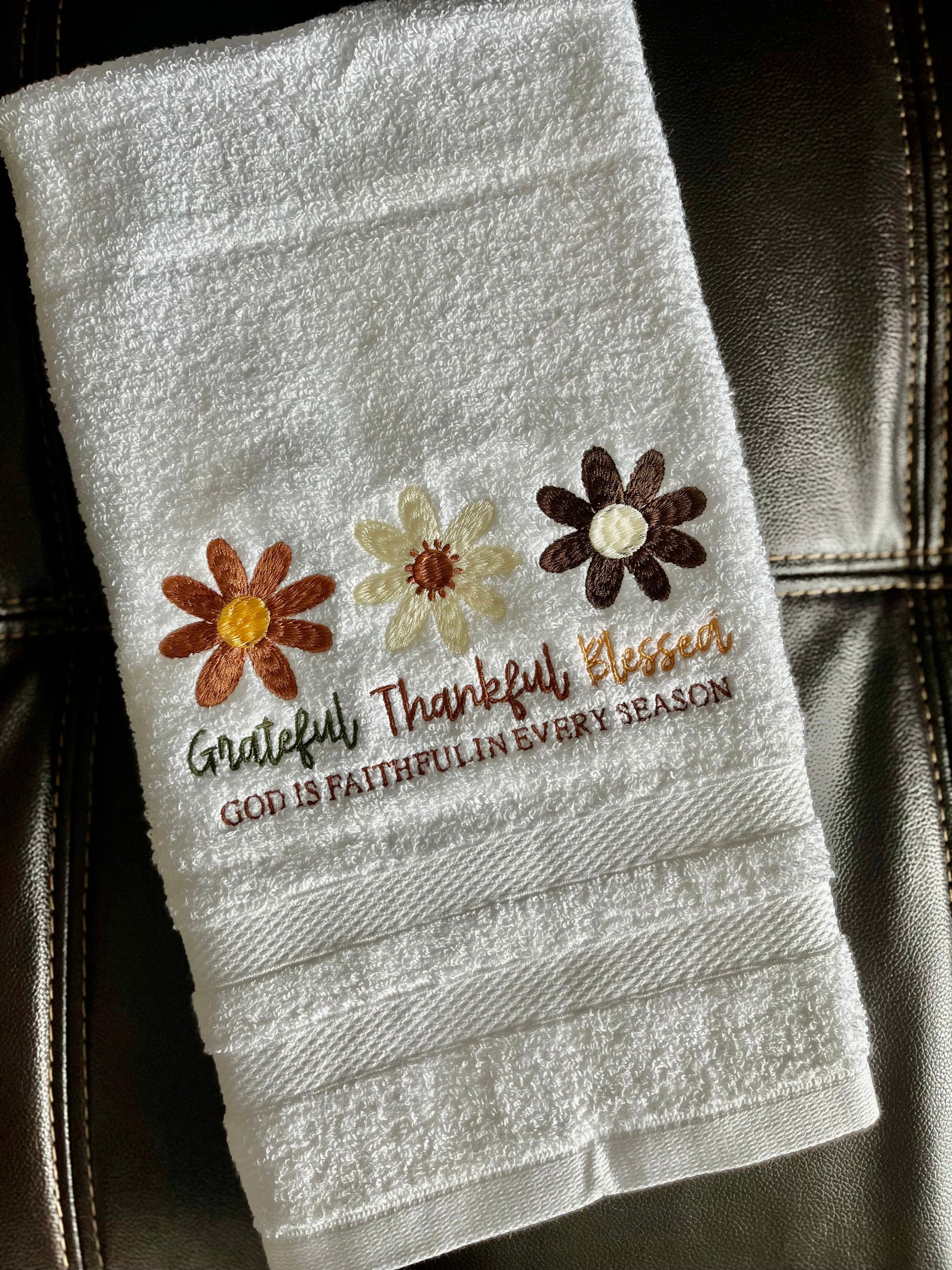 God is Faithfull in every season- hand towel