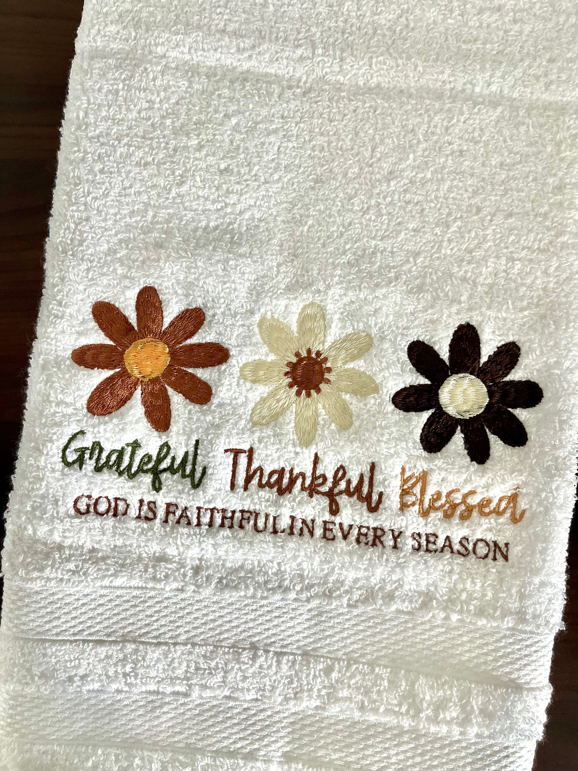 God is Faithfull in every season- hand towel