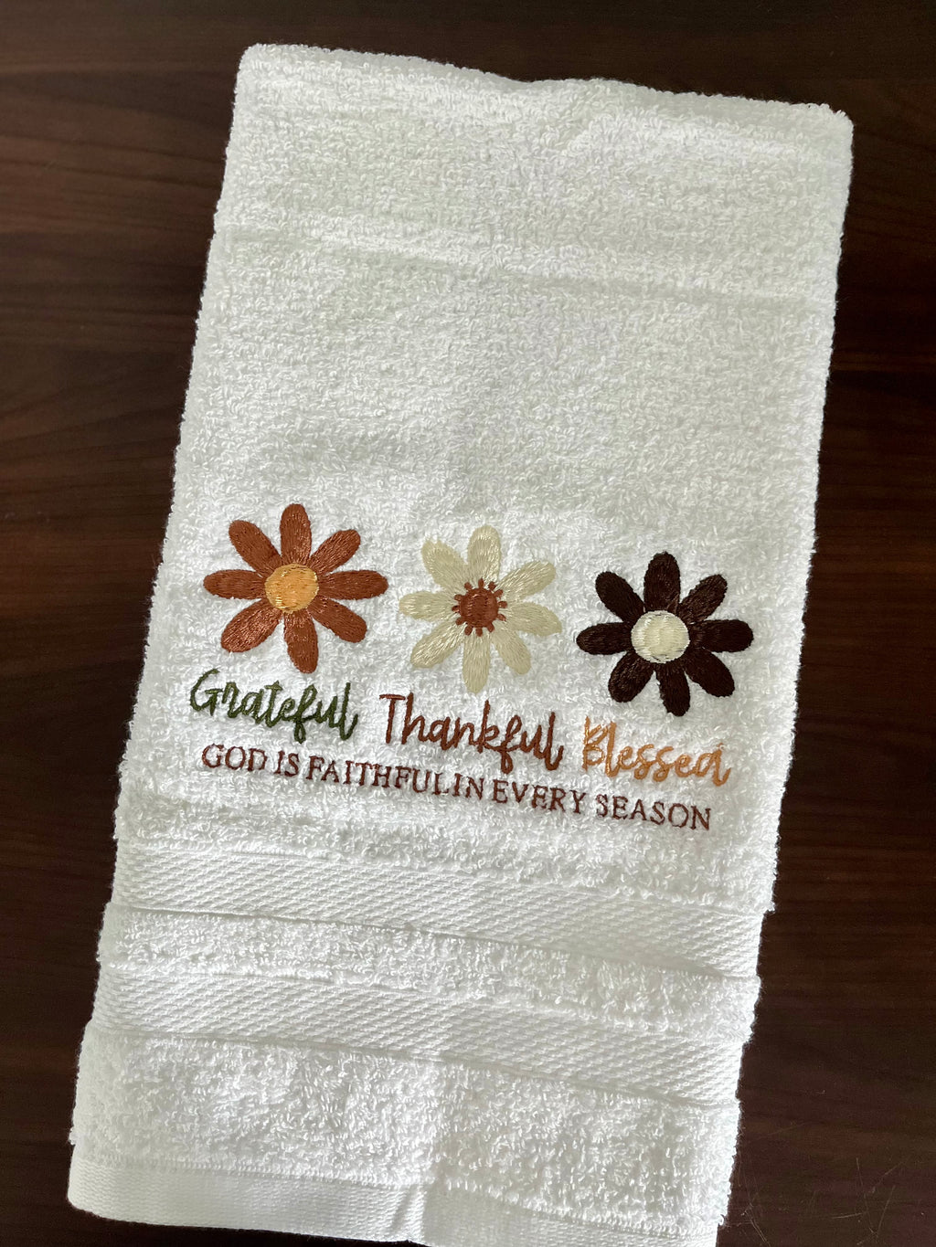 God is Faithfull in every season- hand towel