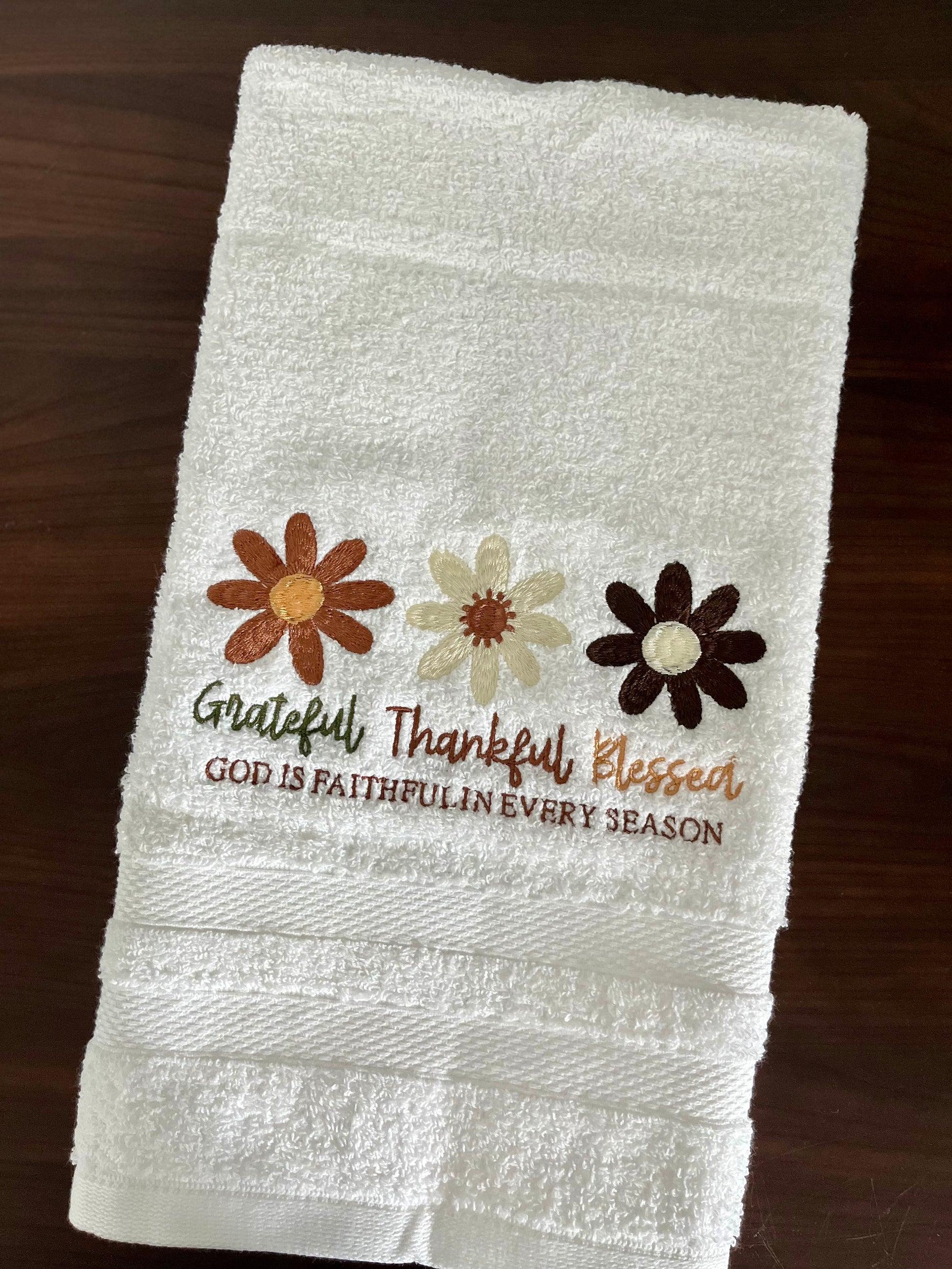 God is Faithfull in every season- hand towel
