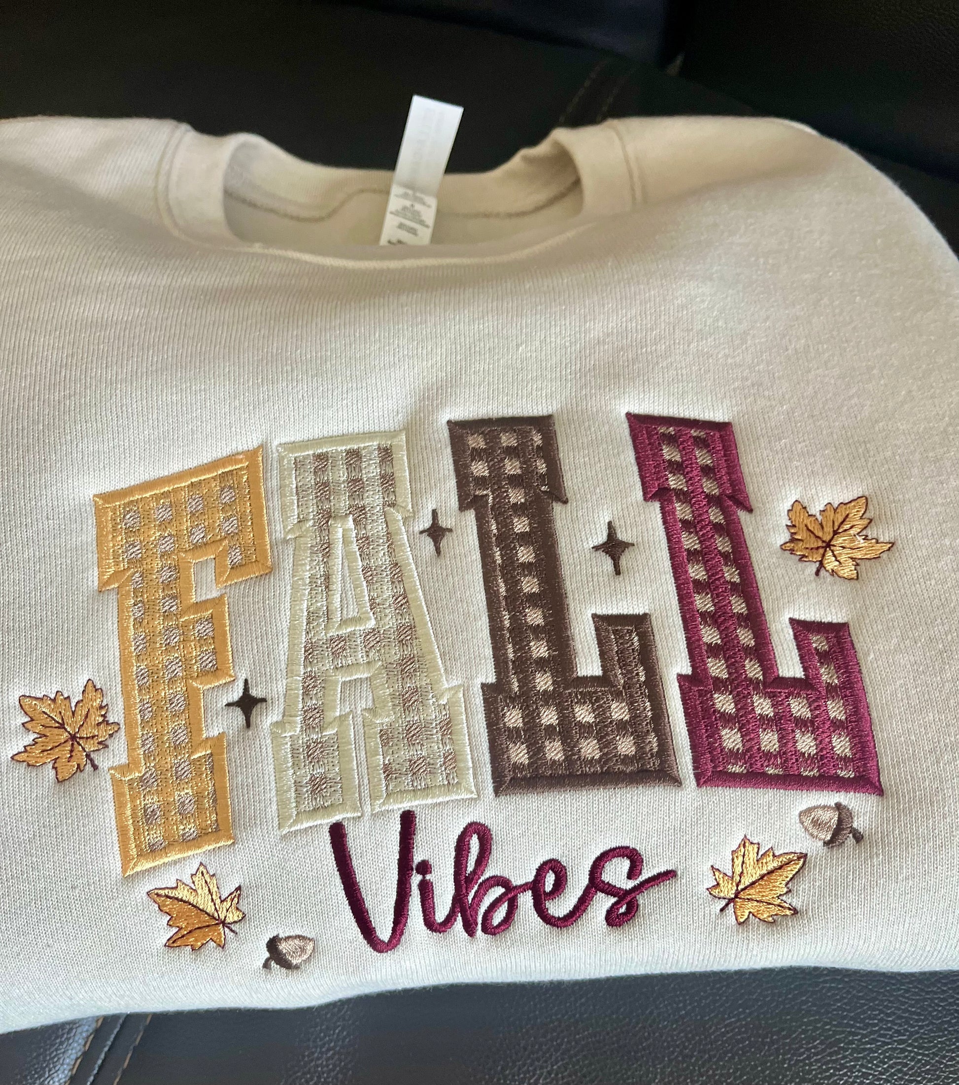 Fall Vibes Embroidered Crewneck – Cozy, Luxe, and Made to Last
