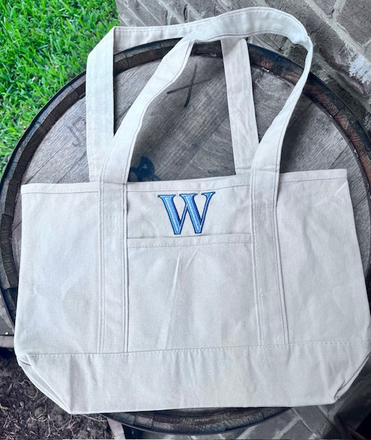 Mini tote bags- embroidered personalized  - so popular now!