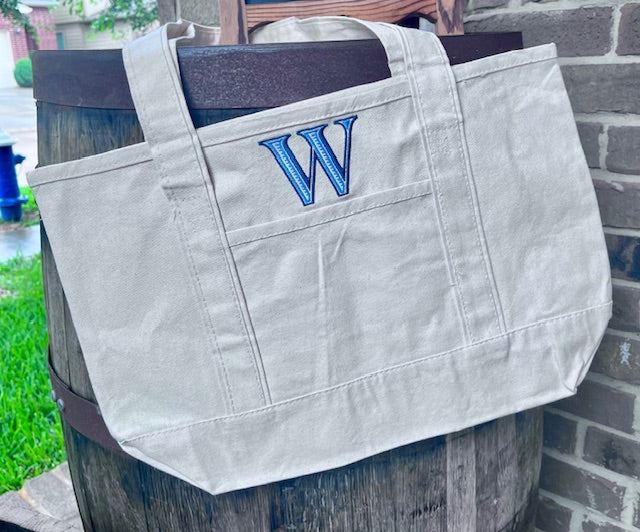 Mini tote bags- embroidered personalized  - so popular now!