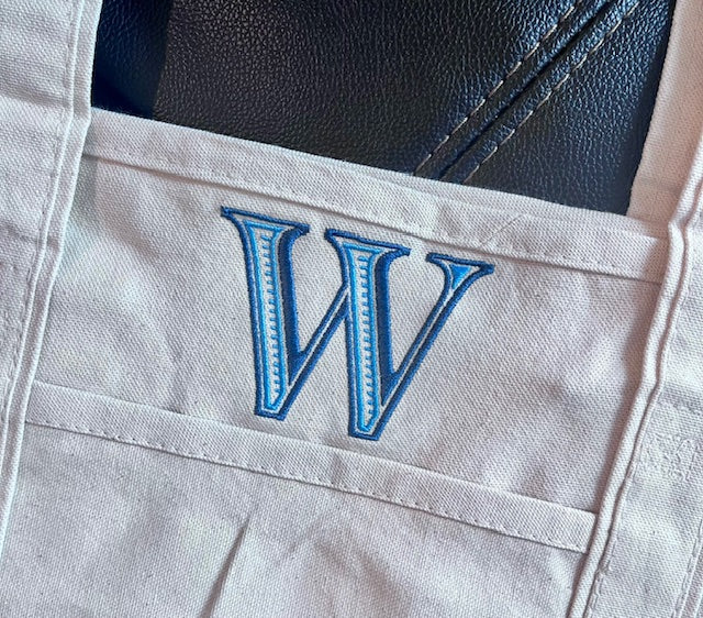 Mini tote bags- embroidered personalized  - so popular now!