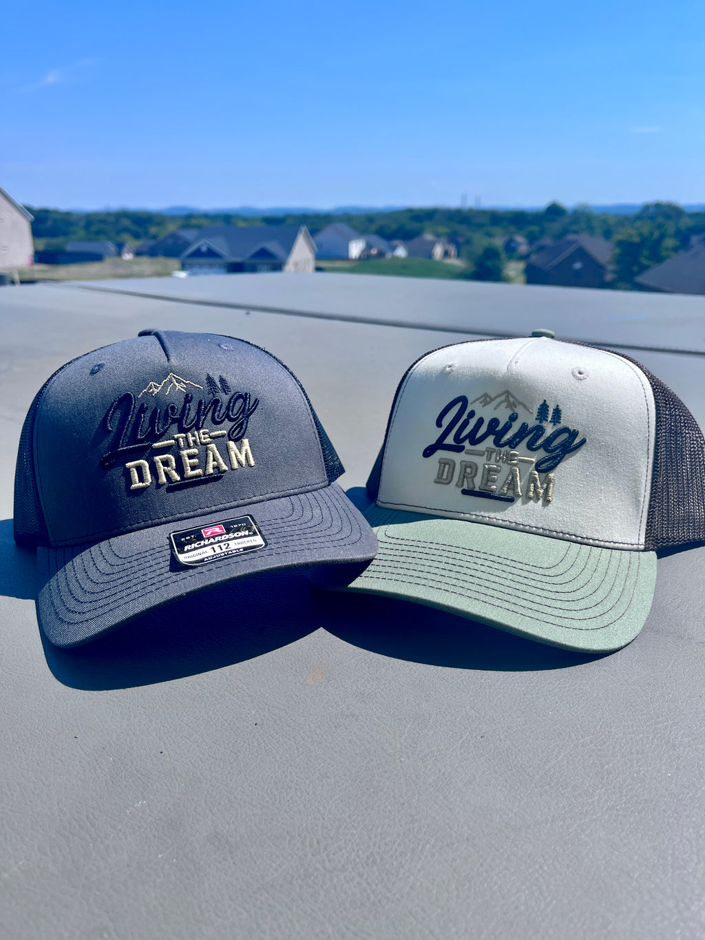 Living the Dream His & Hers 3D Puff Trucker Hats