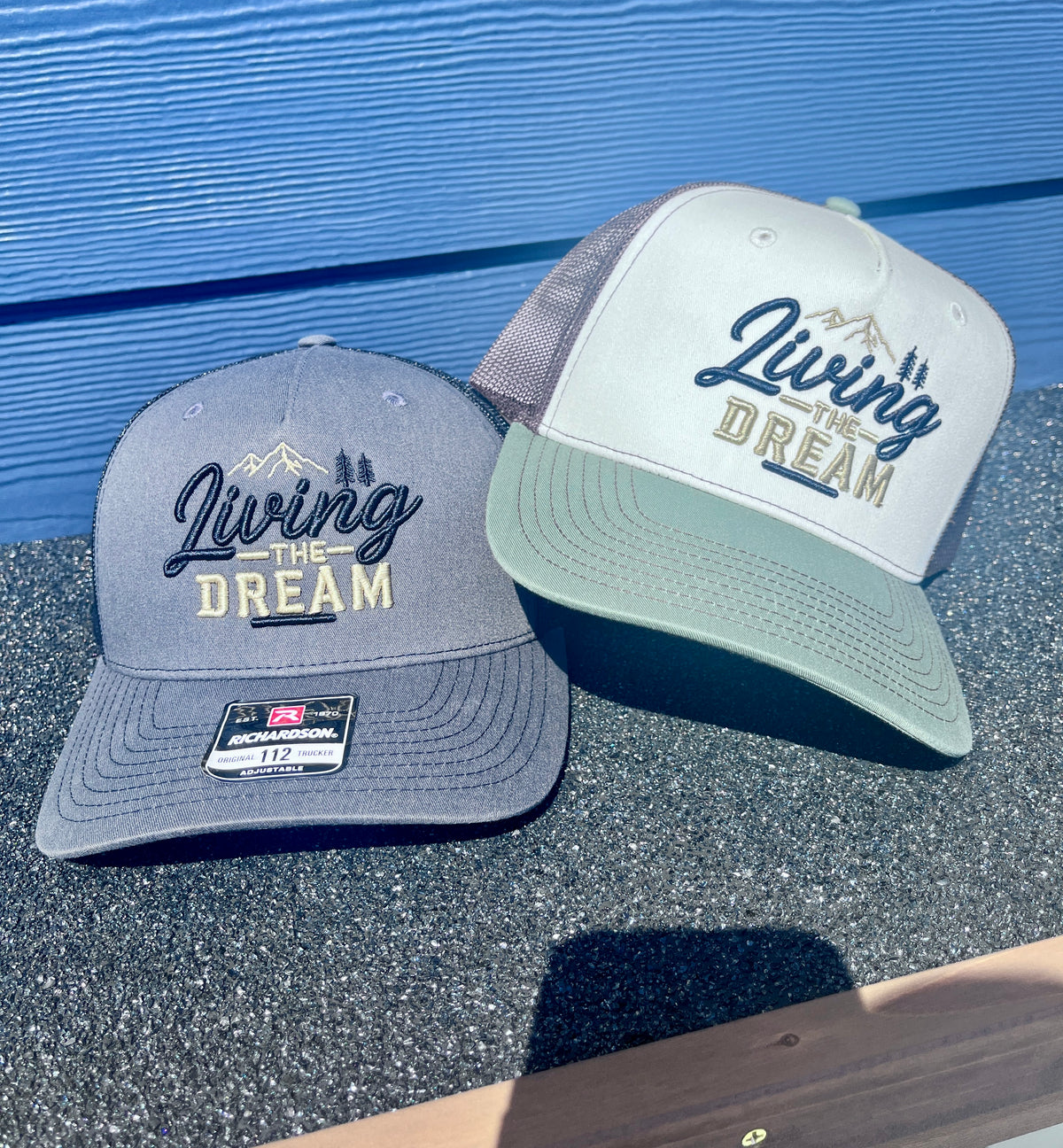 Living the Dream His & Hers 3D Puff Trucker Hats
