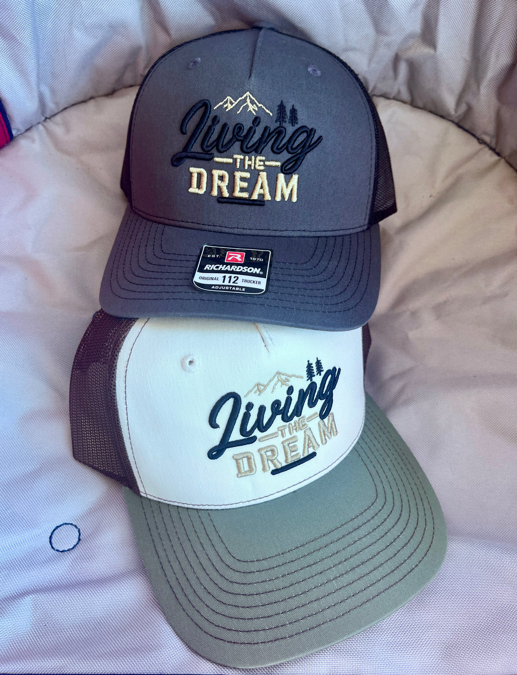 Living the Dream His & Hers 3D Puff Trucker Hats