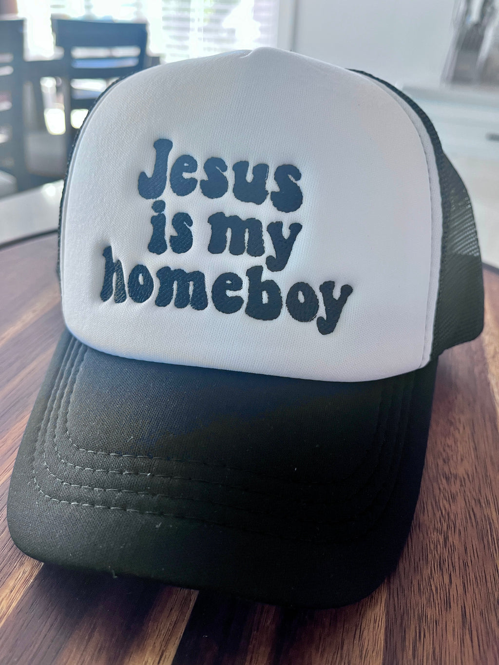 Jesus Is My Homeboy Embroidered Kids Trucker Hat | Ages 5+
