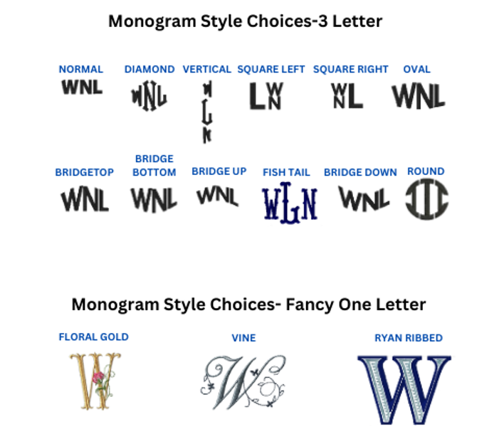 Baby Bloomers Monogrammed Embroidered 4 colors and 3 Monogram Fonts to choose from