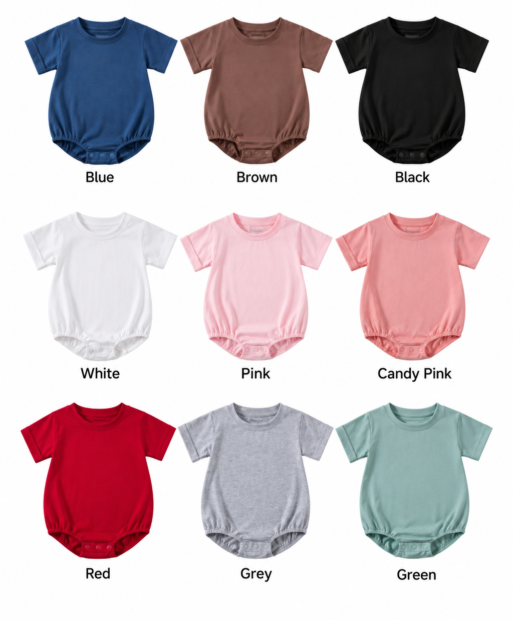 Personalized Baby & Toddler Bubble Romper – Embroidered Name