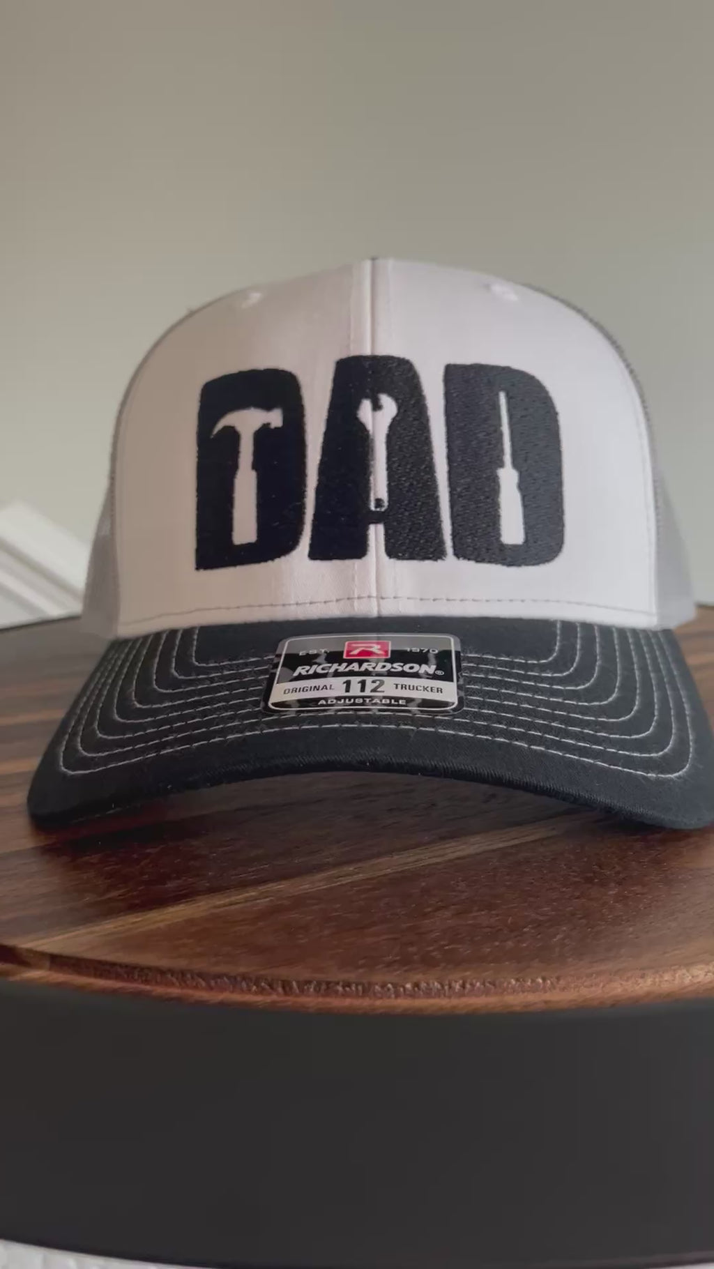 DAD embroidered Hat with tools design-Perfect Dad gift for Father's Day or any occasion-Richardson 112 Trucker hat
