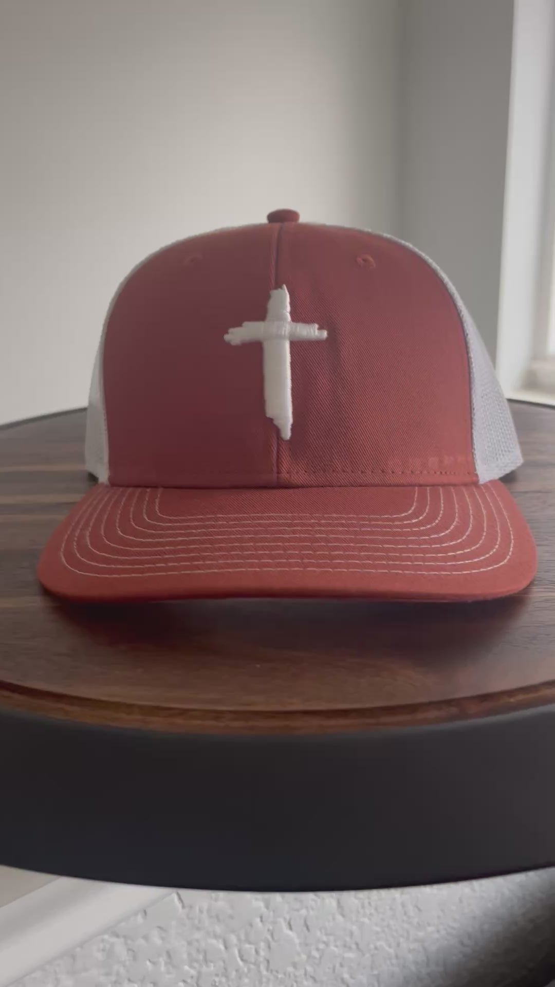 CROSS 3D Puff Hat    Texas Orange/White   The Game Brand 6 panel structured hat