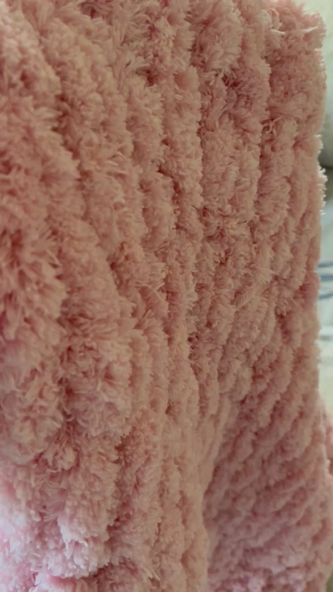 Chenille Handknit Fluffy Baby Blankets