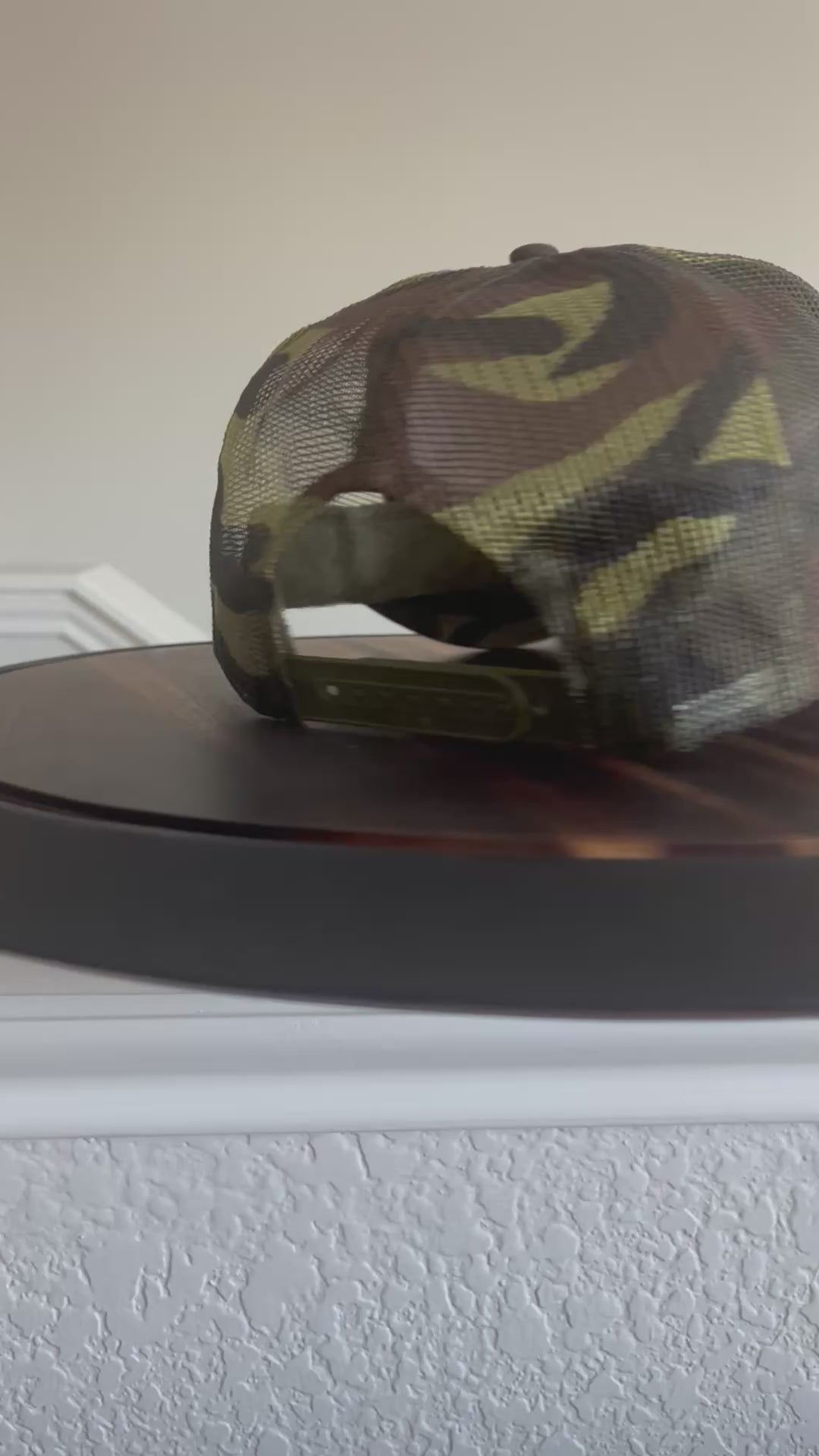 Boy Mom Embroidered Otto foam front trucker hat in camo