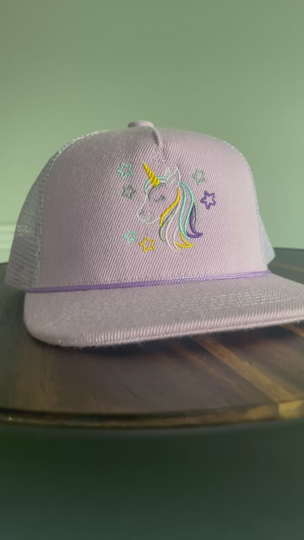 Baby/Toddler Unicorn embroidered Trucker Rope Cap